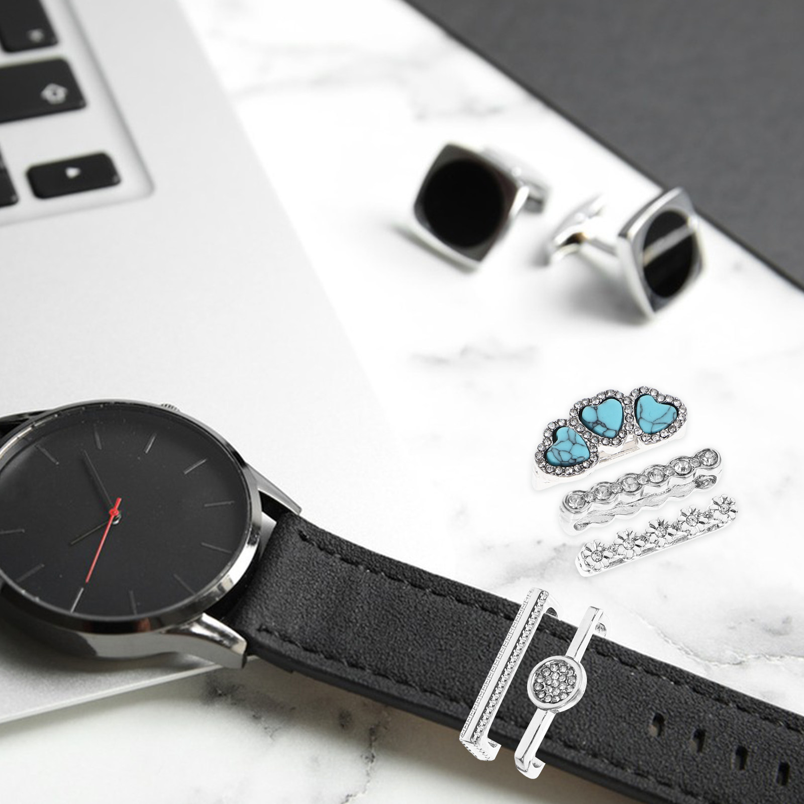 Smartwatch Straps & Accessories - Set di 5 Anelli Decorativi in